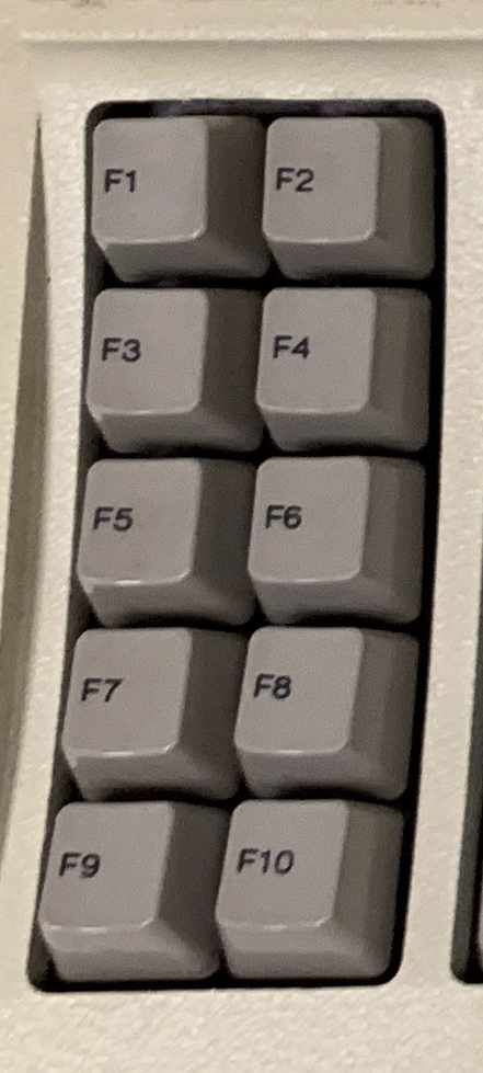 Function keys 1 through 10 visible, on left side of keyboard