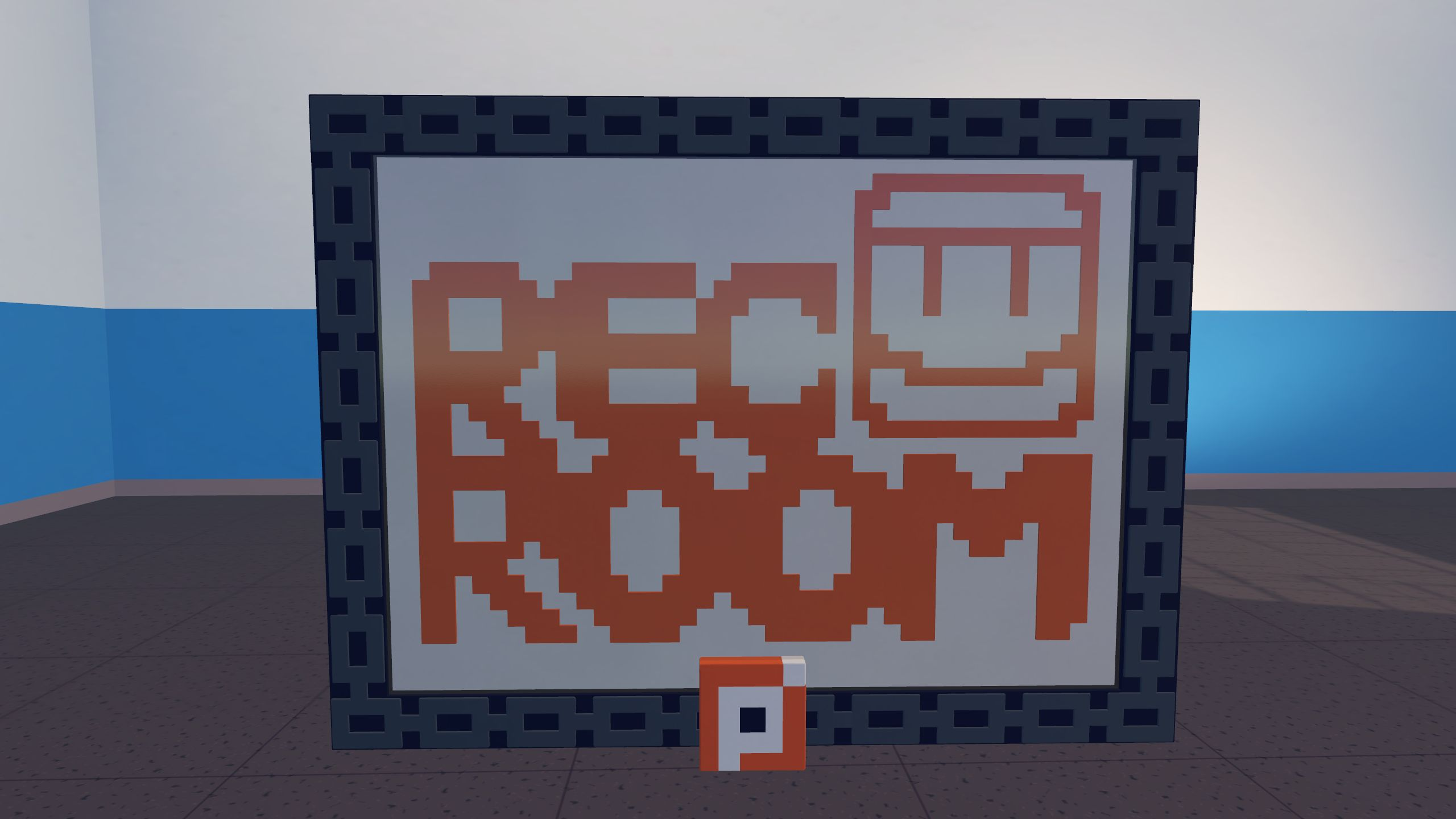 in-game invention depicting the r/place pixel art logo