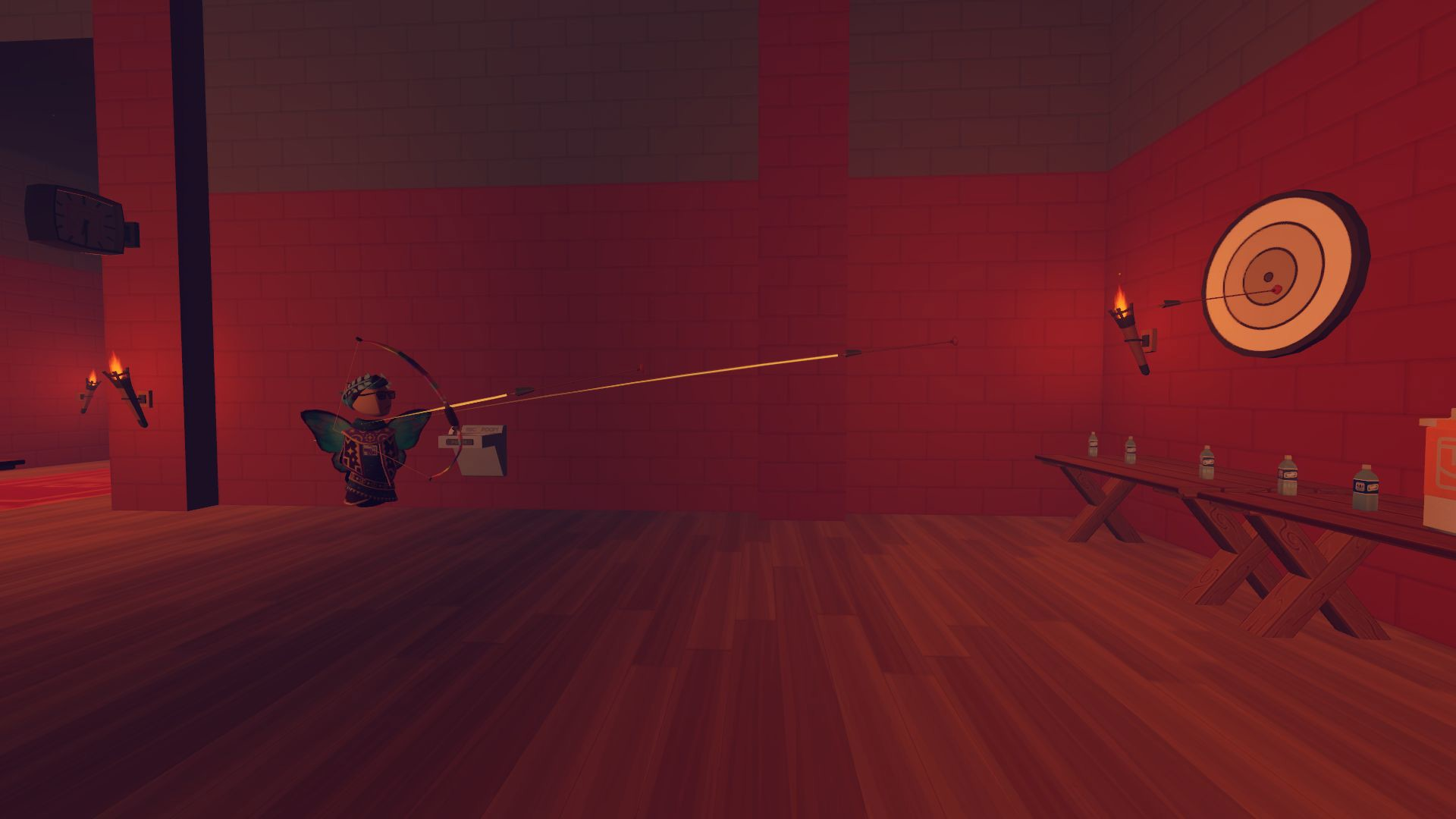 2 arrows from a bow mid-air